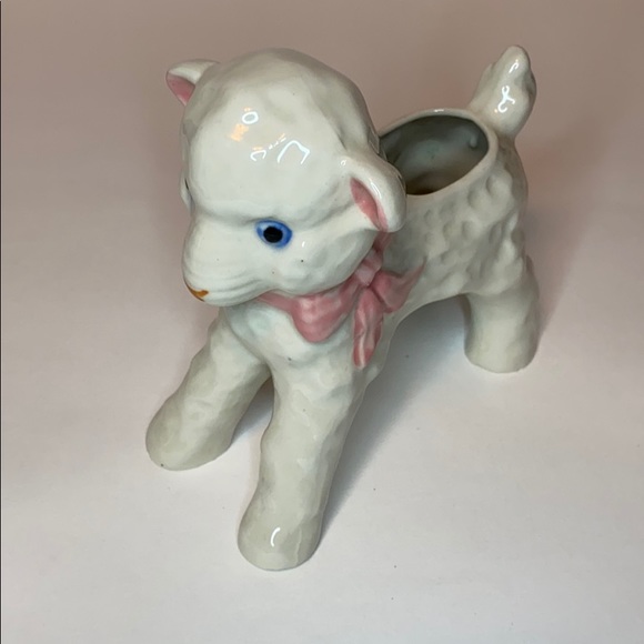 Vintage lamb ceramic planter vase - Picture 1 of 4